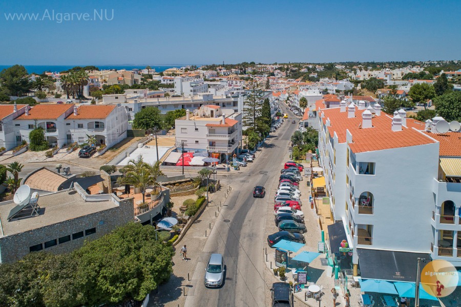 Estrada do Farol aka restaurant street. Plenty of choice from many options.